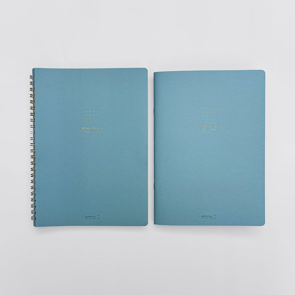 Set of 2 - Midori A5 Dot Ruled Colour Paper Pad & Ring Notebook