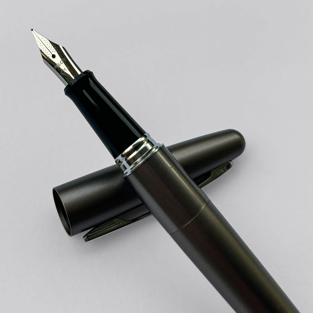 Pilot Cocoon Fountain Pen with Catridge - Titanium