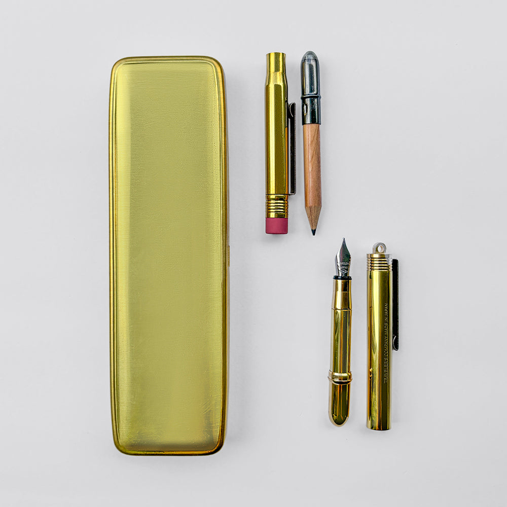 Traveller's Company Brass Stationery Set