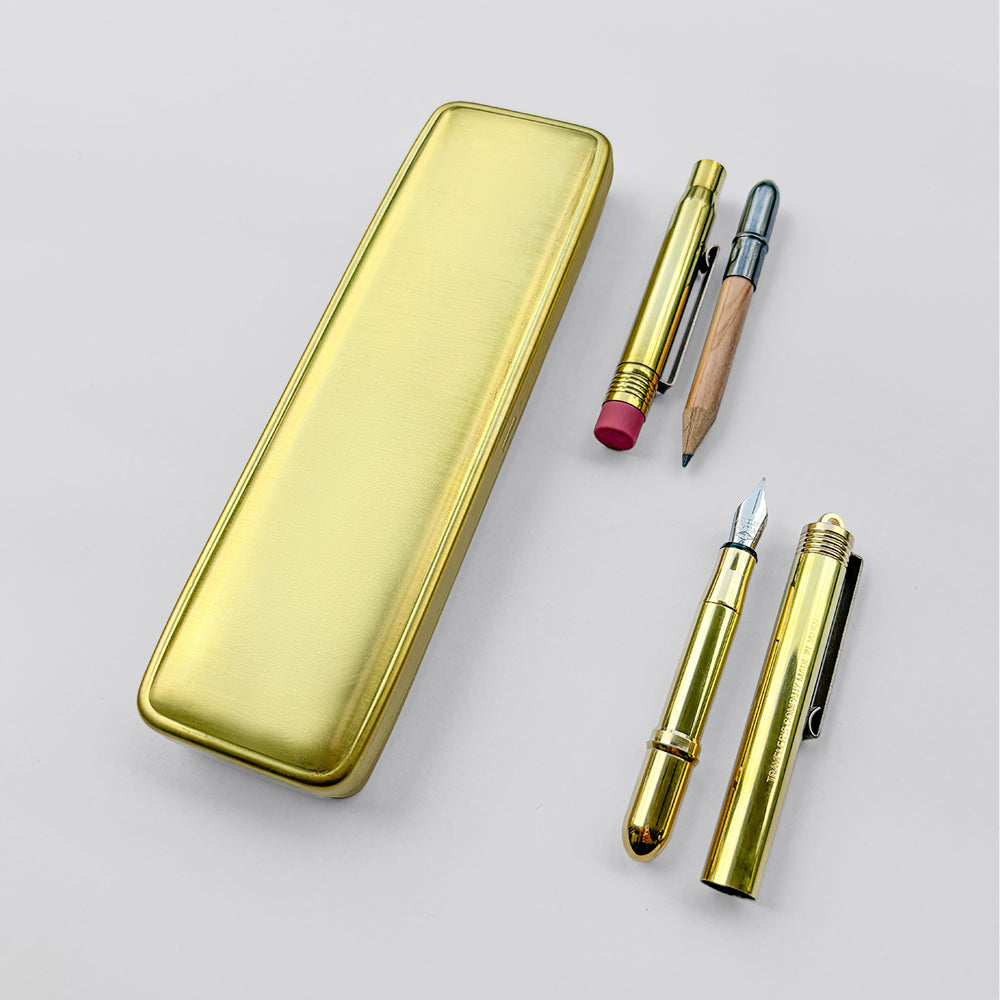 Traveller's Company Brass Stationery Set