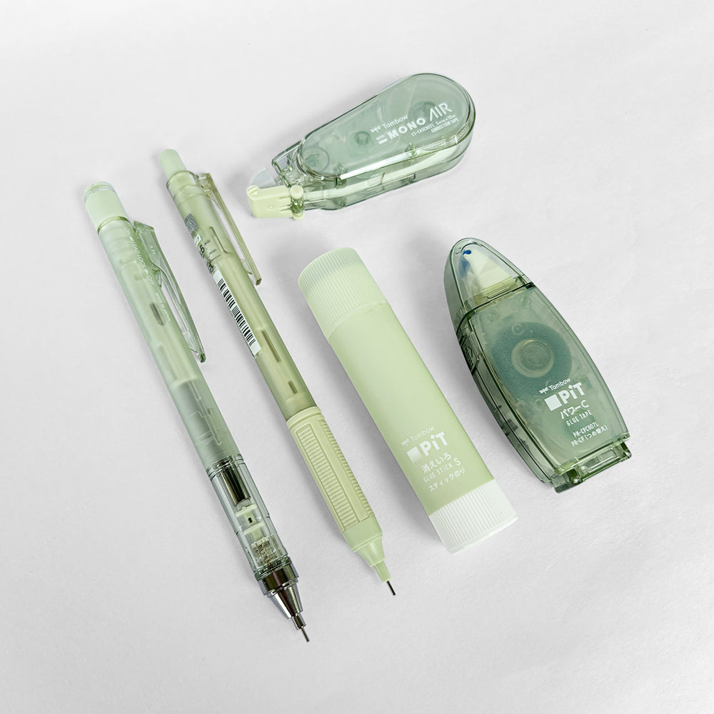 Tombow Green Monograph Grip Mechanical Pencil - Set of 5